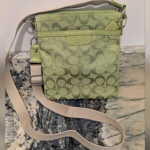 EUC Coach Crossbody - Lime Canvas